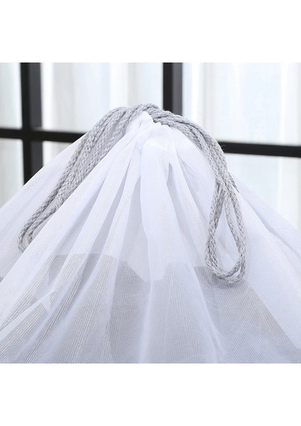 L Tarzı Modern S-Xl Büyük Ipli Sutyen Iç Çamaşırı Çamaşır Torbası Ev Temizleme Çamaşır Makinesi Örgü Tutucu Çanta Beyaz Renk Dro (Yurt Dışından)