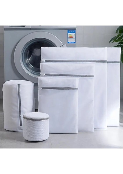 Ince 25-30CM Tarzı Gri Fermuar Ince Örgü Çamaşır Torbası Yıkama Profesyonel Sutyen Iç Çamaşırı Torbası Kirli Giysiler Dolaşma Önleyici Çamaşır Sepeti (Yurt Dışından)
