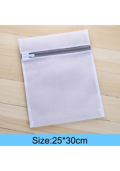 Ince 25-30CM Tarzı Gri Fermuar Ince Örgü Çamaşır Torbası Yıkama Profesyonel Sutyen Iç Çamaşırı Torbası Kirli Giysiler Dolaşma Önleyici Çamaşır Sepeti (Yurt Dışından)