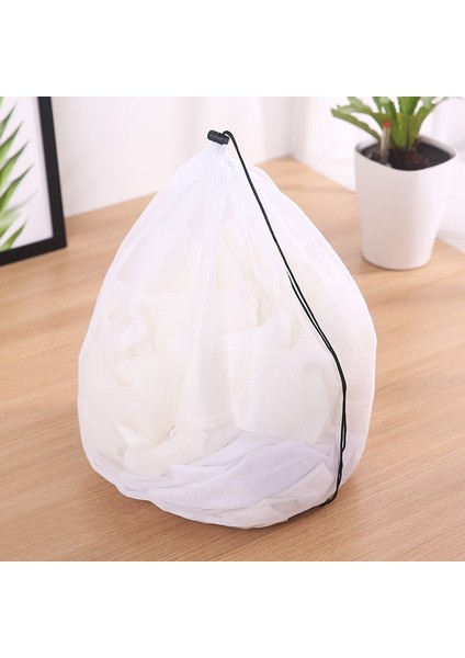 Beyaz Stil 50CM x 60CM 3 Boyutlu Yıkama Ipli Çamaşır Torbası Giyim Bakımı Katlanabilir Net Filtre Iç Çamaşırı Sütyen Çorap Iç Çamaşırı Yıkama Giysileri (Yurt Dışından) modelleri