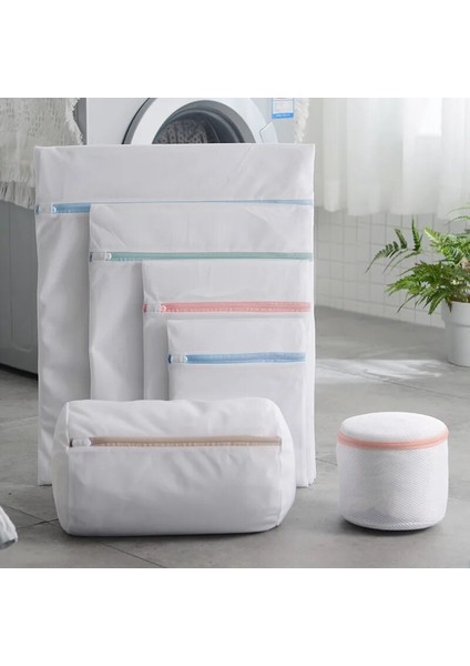 Ince Örgü XL-60X60 Stili Kaba Örgü Ince Örgü Ev Özel Çamaşır Torbası Sutyen Iç Çamaşırı Çantası Deformasyondan Giyinmek Modern Stil Bakım Yıkama Torbası (Yurt Dışından)