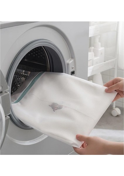 Ince Örgü XL-60X60 Stili Kaba Örgü Ince Örgü Ev Özel Çamaşır Torbası Sutyen Iç Çamaşırı Çantası Deformasyondan Giyinmek Modern Stil Bakım Yıkama Torbası (Yurt Dışından)