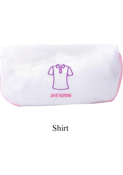 Gömlek Tarzı Luluhut Çamaşır Yıkama Torbası Taşınabilir Sutyen Iç Çamaşırı Çorap Gömlek Giyim Yıkama Koruyucu Örgü Çanta Kalınlaştırmak Çamaşır Makinesi Net Çanta (Yurt Dışından)