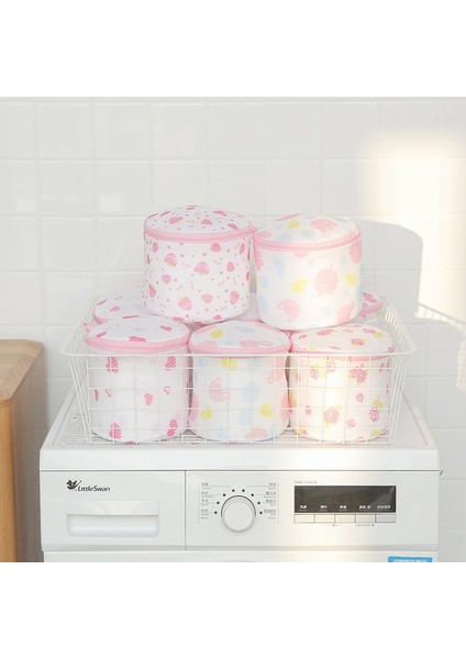 E Stili Kalp Yuvarlak Örgü Çamaşır Torbası Polyester Ev Düzenleyici Kaba Net Çiçek Sepeti Çamaşır Torbaları Çamaşır Makineleri Için Örgü Sutyen Çantası (Yurt Dışından) indirimleri