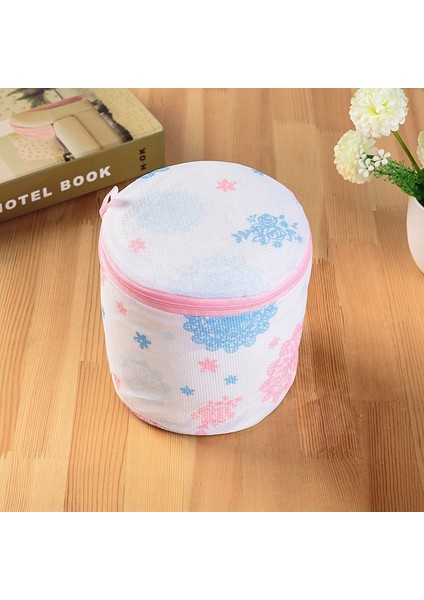 B Tarzı Kalp Yuvarlak Örgü Çamaşır Torbası Polyester Ev Düzenleyici Kaba Net Çiçek Sepeti Çamaşır Torbaları Çamaşır Makineleri Için Örgü Sutyen Çantası (Yurt Dışından)