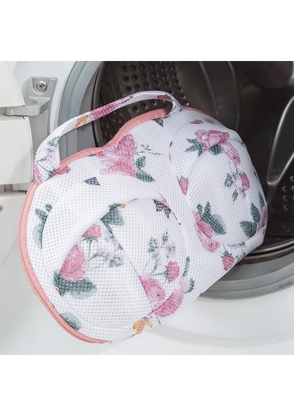 M 40-50CM Stili Yeni Gül Baskı Çamaşır Torbası Iç Çamaşırı Sutyen Yıkama Torbaları Iç Çamaşırı Korumak Çamaşır Kılıfı Seyahat Taşınabilir Çamaşır Organizatör Çantası (Yurt Dışından) indirimleri