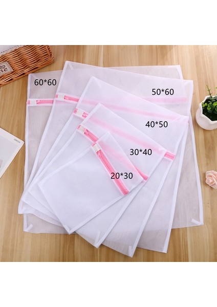 40X50CM Stili Gri Fermuar Örgü Yıkama Torbaları Ev Çamaşır Makinesi Çantası Çamaşırhane Iç Çamaşırı Sutyen Çorap Kirli Giysiler Çamaşır Sepeti (Yurt Dışından)
