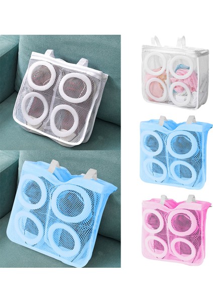 Beyaz Beden M Tarzı Örgü Çamaşır Makinesi Ayakkabı Çantası Seyahat Ayakkabı Saklama Torbaları Taşınabilir Örgü Çamaşır Torbası Anti-Deformasyon Koruyucu Giysi Düzenleyici (Yurt Dışından) indirimleri