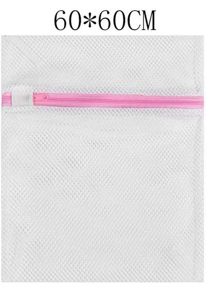 60X60 Ince Ağ Stili Premium Fermuarlı Hasır Çamaşır Torbaları, Seyahat Saklama Çantaları, Çamaşırlar Için Giysi Yıkama Torbaları, Bluz, Sütyen (Yurt Dışından)