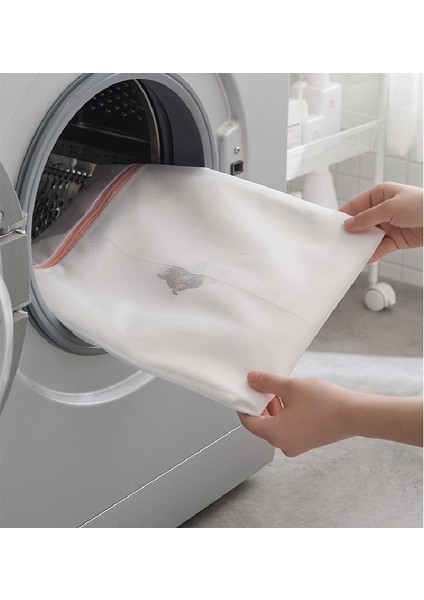 Kaba Ağ 22-33CM Stili Polyester Fermuarlı Çamaşır Torbası Iç Çamaşırı Sutyen Yıkama Sepeti Pembe Örgü Çamaşır Takımları Coarsefine Net (Yurt Dışından) indirimleri