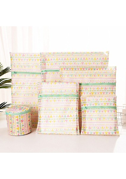 Pembe 30-40CM Tarzı Iç Çamaşırı Sutyen Çamaşır Torbaları Baskı Katlanır Örgü Çanta Yıkama Kirli Büyük Kapasiteli Çamaşır Organizatörü (Yurt Dışından)