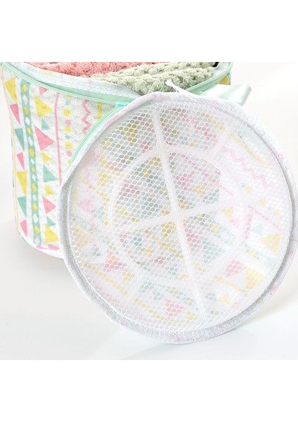 Pembe 30-40CM Tarzı Iç Çamaşırı Sutyen Çamaşır Torbaları Baskı Katlanır Örgü Çanta Yıkama Kirli Büyük Kapasiteli Çamaşır Organizatörü (Yurt Dışından)