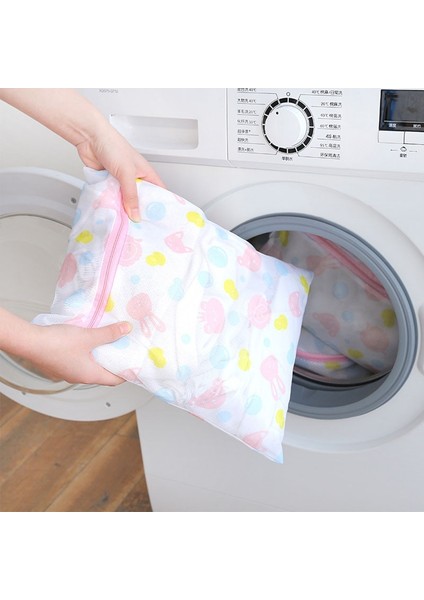 30X40CM Tarzı Çamaşır Makinesi Özel Çamaşır Torbası Kaba Örgü Ince Örgü Çanta Banyo Aksesuarları Bakım Yıkama Torbası Kalınlaşma Iç Çamaşırı Sutyen Çantası (Yurt Dışından)