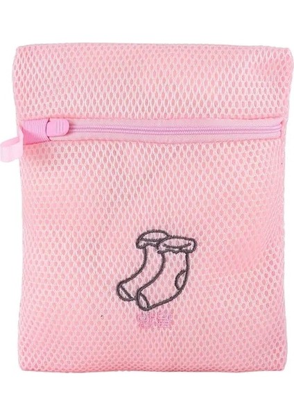 Pembe Çorap Stili 3 Renk Nakış Çamaşır Torbası Korumalı Iç Çamaşırı Sutyen Çorap Özel Yıkama Torbası Fermuar Örgü Iç Çamaşırı Sutyen Çamaşır Yıkama Torbaları (Yurt Dışından)