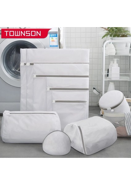 Top Tarzı Örgü Çamaşır Torbası Yıkama Giysi Torbası Çamaşır Makinesi Torbası Iç Çamaşırı Çamaşır Sepeti Kirli Giysiler Organizatör Kirli Çamaşır Sepeti (Yurt Dışından)