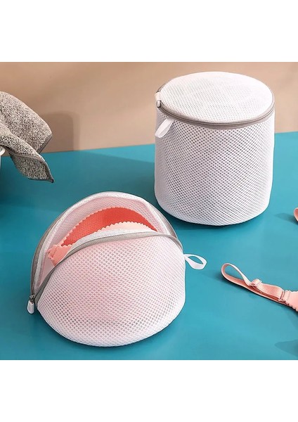 1 Pembe - 1 Gri Stil Çamaşır Makinesi Çamaşır Torbaları Iç Çamaşırı Organizatör Seyahat Taşınabilir Sutyen Saklama Çantası Polyester Örgü Çamaşır Torbası Ev Çamaşır Ürünü (Yurt Dışından) modelleri