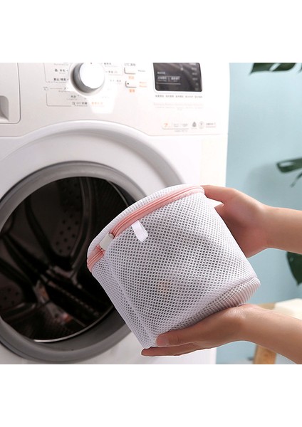 1 Pembe - 1 Gri Stil Çamaşır Makinesi Çamaşır Torbaları Iç Çamaşırı Organizatör Seyahat Taşınabilir Sutyen Saklama Çantası Polyester Örgü Çamaşır Torbası Ev Çamaşır Ürünü (Yurt Dışından) fırsatları