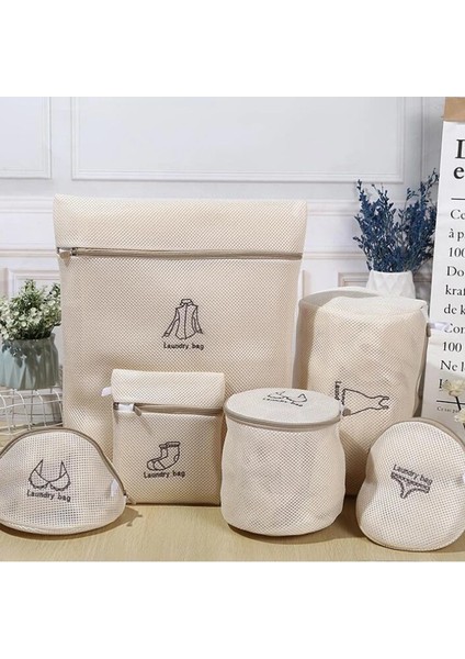 40X50CM Tarzı Çamaşır Torbaları Çamaşır Torbası Giysi Çamaşır Makinesi Banyo Aletleri Için Örgü Kılıfı Net Sepet Kadın Sutyen Iç Çamaşırı Çorap Korumak (Yurt Dışından)