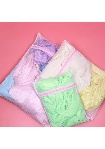 40X50CM Tarzı Dayanıklı Çamaşır Torbaları Yumuşak Fermuarlı Yıkama Torbası Çamaşır Yıkama Mesh Net Iç Çamaşırı Sutyen Giysileri Çorap Kılıfı Çamaşır Makinesi Net Örgü Çanta (Yurt Dışından)