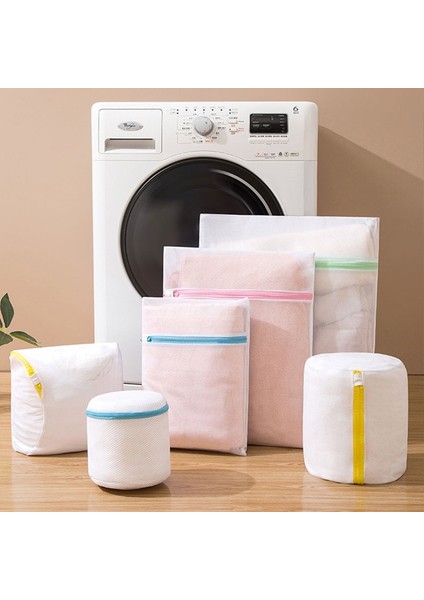 Ince Örgü Silindir Stili 6 Adet Kalınlaşmış Ince Örgü Çamaşır Torbası Iç Çamaşırı Seti Bakım Çamaşır Torbaı Makine Temizleme Malzemeleri Seyahat Giysileri Saklama Organizatör (Yurt Dışından) fiyatları