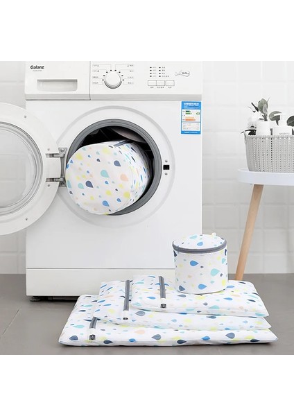 Silindir 22-33CM Tarzı Polyester Örgü Çamaşır Torbası Katlanabilir Seyahat Organizatörü Giyim Iç Çamaşırı Yıkama Torbası Ince Net Çamaşır Makinesi Torbaları Çamaşır Sepeti (Yurt Dışından) fırsatları