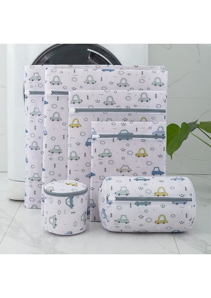 M 40-50CM Stili 5 Desen Baskı Çamaşır Torbaları Iç Çamaşırı Sutyen Makinesi Örgü Seyahat Organizatör Yıkama Katlanır Asılı (Yurt Dışından)