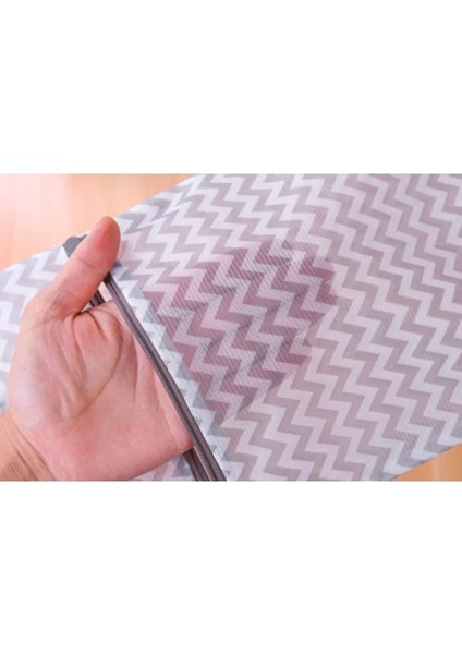 Silindir 22-33CM Tarzı Ev Çamaşır Makinesi Çamaşır Torbaları Polyester Seyahat Organizatör Kılıfı Kirli Giysiler Yıkama Torbası Iç Çamaşır Çamaşır Torbası Gri Dalgalanma (Yurt Dışından)
