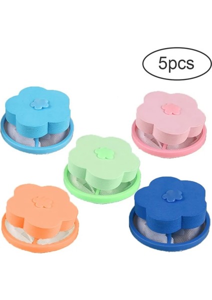 5 Adet Rastgele Renk Stili Yeniden Kullanılabilir Çamaşır Makinesi Yüzen Tüy Bırakma Örgü Tuzak Çanta Saç Yakalayıcı Filtre Net Kılıf Temizleme Topları Çanta Ev Aracı (Yurt Dışından)