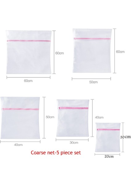 Kaba Net 5 Adet Tarzı 5 Boyutlu Örgü Çamaşır Torbası Seti Polyester Ev Düzenleyici Kaba Net Çamaşır Sepeti Çamaşır Torbaları Çamaşır Makineleri Için Örgü Sutyen Çantası (Yurt Dışından)