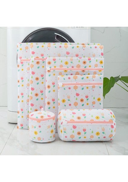 Menekşe Tarzı Renkli Polyester Baskı Çamaşır Torbaları Iç Çamaşırı Sutyen Çamaşır Makinesi Çantası Örgü Seyahat Organizatör Yıkama Torbası Katlanır Çamaşır Sepeti (Yurt Dışından)