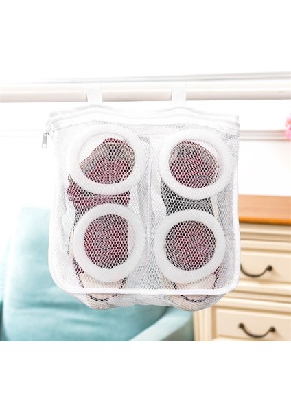 Beyaz Stil Oes Yıkama Asılı Torba Kuru Sneaker Örgü Çamaşır Torbaları Ev Giysileri Kullanma Yıkama Net Yıkama Torbasını Korumak (Yurt Dışından) fiyatları