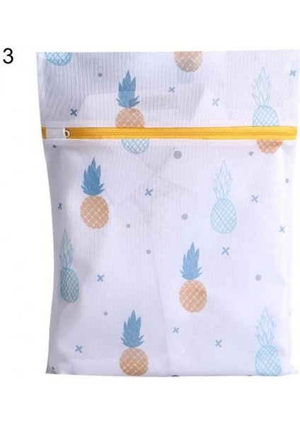 Ananas 3 Tarzı 6 Boyutlu Çamaşır Torbası Polyester Çamaşır Yıkama Torbaları Bitki Baskı Fermuar Tasarımı Çamaşır Makineleri Için Çizilmez Örgü Çamaşır Torbası (Yurt Dışından)