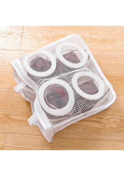 No.1 Tarzı Çamaşır Makinesi Ayakkabı Çanta Seyahat Ayakkabı Saklama Torbaları Taşınabilir Örgü Çamaşır Torbası Anti-Deformasyon Koruyucu Giysi Düzenleyici (Yurt Dışından)