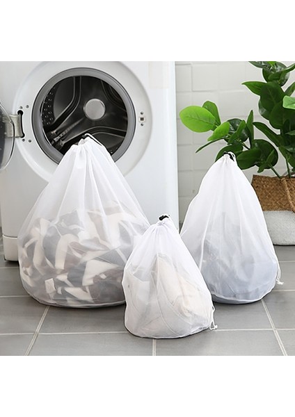 B2 Stili Yeni Pratik Büyük Çamaşır Torbaları, Büyük Giysiler Için Kilitlenebilir Ipli Dayanıklı Ince Örgü Çamaşır Torbası #j (Yurt Dışından)