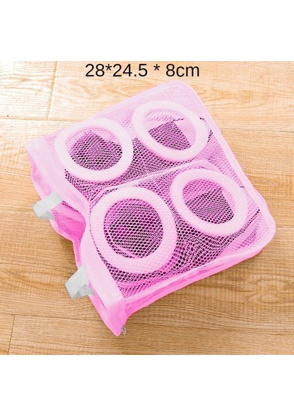 Pembe 28X24.5X8 Stili Gri Fermuar Örgü Çamaşır Torbası Ev Çamaşır Makinesi Çantası Çamaşırhane Iç Çamaşırı Sutyen Çorap Kirli Giysiler Çamaşır Sepeti Organizatör (Yurt Dışından) fiyatları