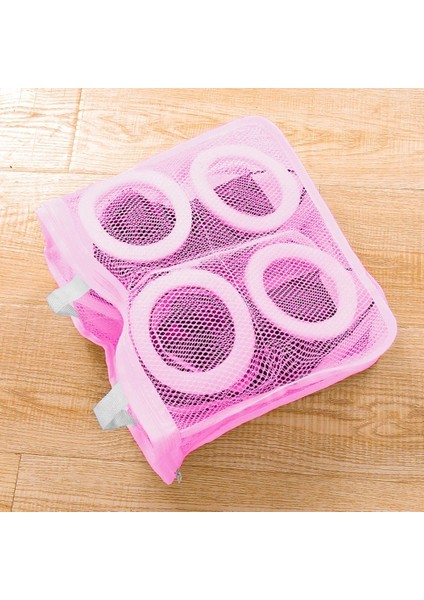 Pembe 28X24.5X8 Stili Gri Fermuar Örgü Çamaşır Torbası Ev Çamaşır Makinesi Çantası Çamaşırhane Iç Çamaşırı Sutyen Çorap Kirli Giysiler Çamaşır Sepeti Organizatör (Yurt Dışından) indirimleri