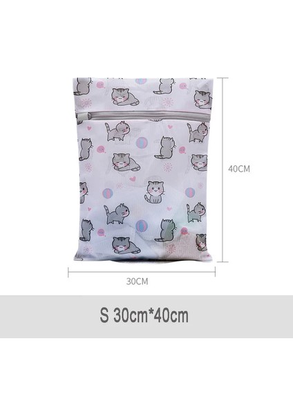 S 30-40CM Stili Ev Polyester Kedi Baskı Çamaşır Torbası Yıkama Iç Çamaşırı Koruma Ağı Modern Sütyen Çantaları (Yurt Dışından) fiyatları