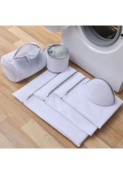 17CMX18CM Tarzı Taşınabilir Çamaşır Giysi Çantaları Ev Kalınlaşmak Yıkama Iç Çamaşırı Sutyen Fermuar Organizatör Örgü Anti-Deformasyon Çamaşır Konteynerleri (Yurt Dışından)