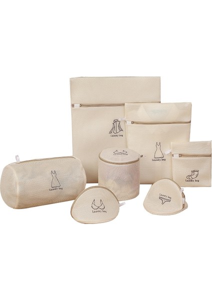 20-20CM Bej Tarzı Sınıflandırma Çamaşır Yıkama Torbası Iç Çamaşır Sutyen Çorap Çamaşır Torbaları Zarif Iç Giyim Giyim Organizatör Fermuarlı Örgü Çamaşır Torbası (Yurt Dışından)