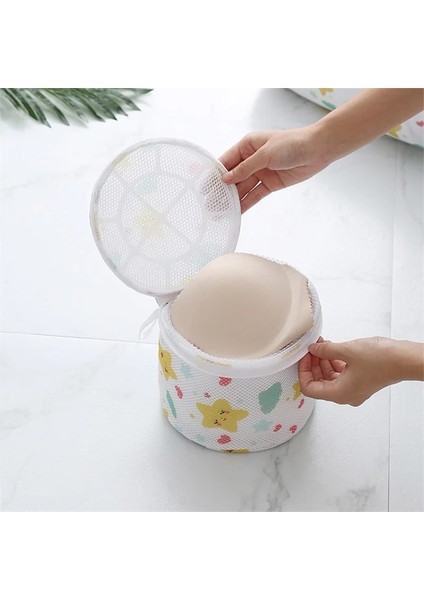 Sutyen Çantası 15-17CM Tarzı Yıldız Baskı Katlanır Çamaşır Torbası Polyester Örgü Makinesi Yıkama Torbaı Depolama Giyim Kılıfı Iç Çamaşırı Organizatör Kirli Çamaşır Torbası (Yurt Dışından)