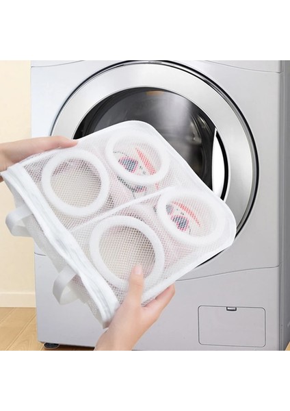 Bir Stil 1 Adet Tembel Ayakkabı Yıkama Torbaları Ayakkabı Için Çamaşır Torbaları Iç Çamaşırı Sutyen Ayakkabı Havalandırma Kuru Aracı Örgü Çamaşır Torbası Koruyucu Organizatör (Yurt Dışından) modelleri