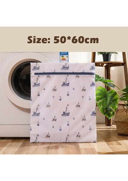 50X60CM Tarzı Kalınlaşmış Yelkenli Baskı Çamaşır Torbası Ev Ince Örgü Bakım Çamaşır Torbası Sutyen Iç Çamaşırı Özel Yıkama Bakım Torbası Çamaşır Filesi (Yurt Dışından) fiyatları