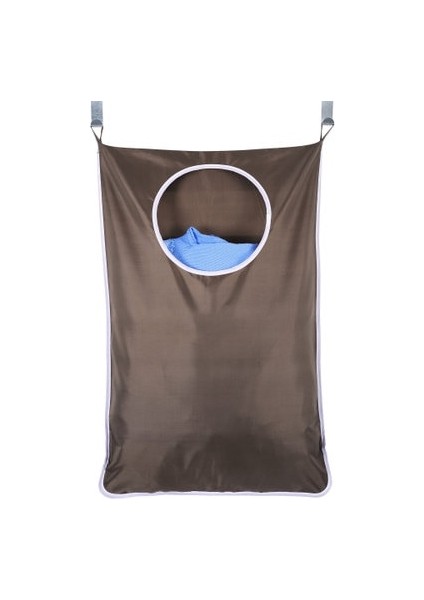 Koyu Kahverengi Tarzı Kirli Çamaşırlar Için Duvara Monte Çamaşır Torbaları Çamaşır Makineleri Duvara Monte Banyo Saklama Torbası Askılı Çamaşır Sepeti Kancalı (Yurt Dışından)