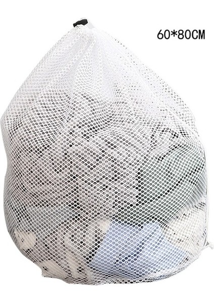 60X80CM B Stili Pratik Büyük Çamaşır Torbaları, Büyük Giysiler Için Kilitlenebilir Ipli Dayanıklı Ince Örgü Çamaşır Torbası (Yurt Dışından) fiyatları