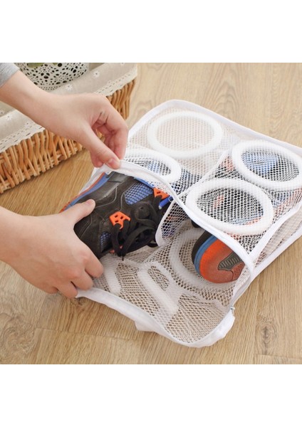 Mavi Stil Laundry Bag Shoes Organizer Bag For Shoe Mesh Laundry Shoes Bags Dry Shoe Home Organizer Portable Laundry Washing Bags (Yurt Dışından)