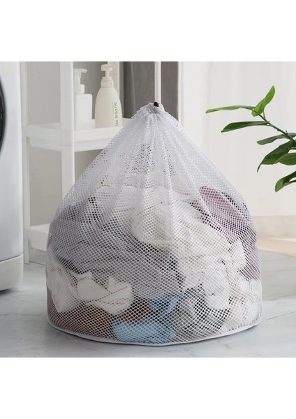 Kalın Stil 30X40CM Giysi Ev Temiz Organizatör Ev Temizlik Naylon Örgü Çamaşır Torbası Sepet Iç Çamaşırı Sutyen Ipli Kiriş Portu Kalınlaşma (Yurt Dışından) fırsatları