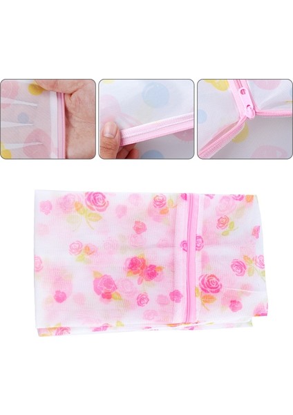 1 Adet Rastgele Renk Stili Fermuarlı Örgü Çamaşır Çamaşır Makinesi Çantası Dayanıklı Sepet Net Çorap Sutyen Giysi Temizleme Araçları Aksesuarları Çamaşır Yıkama Torbası (Yurt Dışından)