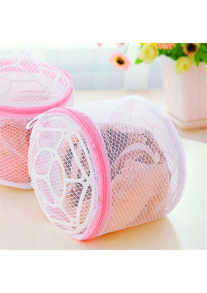 G Tarzı Kalp Yuvarlak Örgü Çamaşır Torbası Polyester Ev Düzenleyici Kaba Net Çiçek Sepeti Çamaşır Torbaları Çamaşır Makineleri Için Örgü Sutyen Çantası (Yurt Dışından)