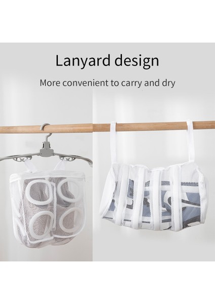 Yuvarlak Stil Ayakkabı Yıkama Saklama Torbası Çamaşır Makinesi Özel Bakım Çamaşır Torbası Ev Ayakkabı Yıkama Torbası Örgü Çanta Anti-Deformasyon (Yurt Dışından) modelleri