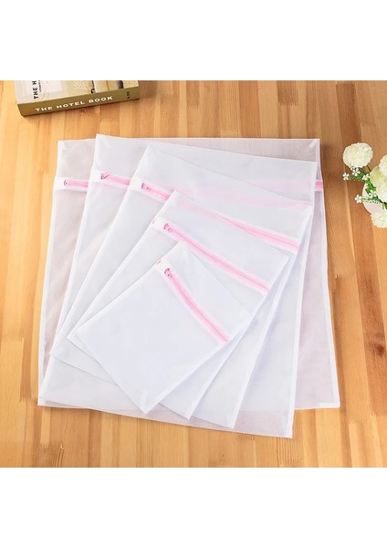 Sütyen Çanta Stili Pembe Fermuarlı Örgü Çamaşır Yıkama Torbaları Polyester Çamaşır Sutyen Çantaları Iç Çamaşırı Sutyen Iç Çamaşırı Çamaşır Makinesi Giysi Koruma Ağı (Yurt Dışından)